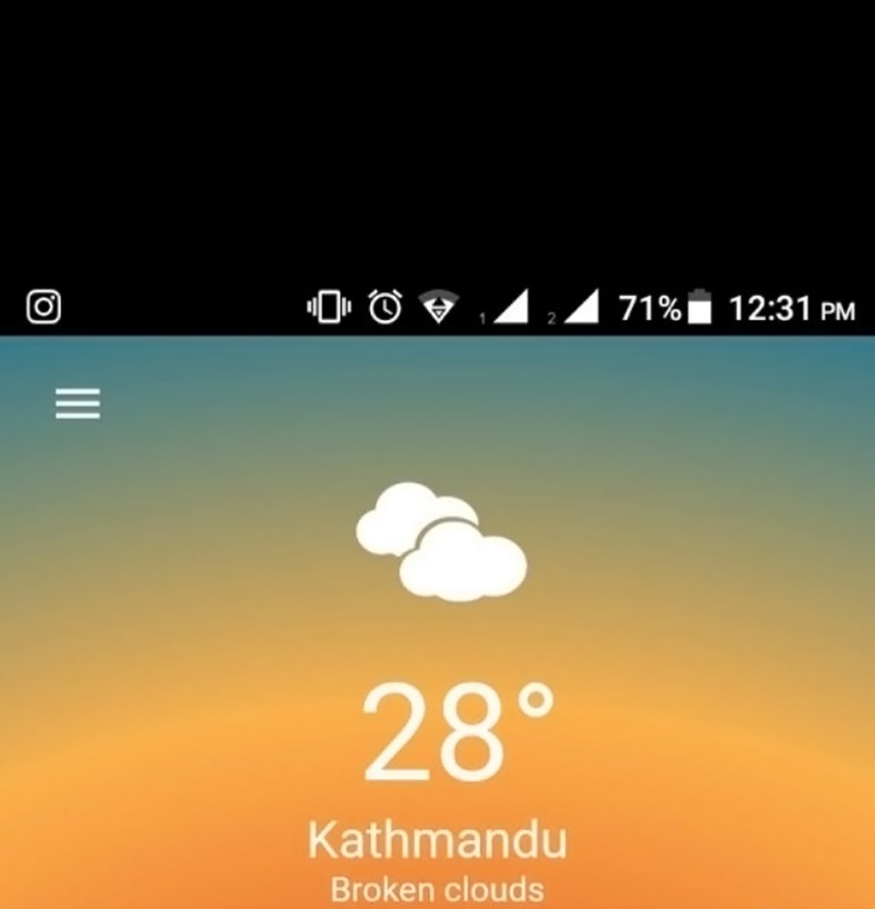 Android app, Kathmandu lufthavn