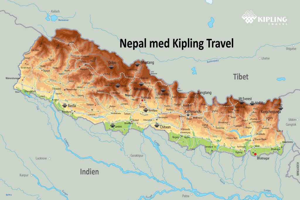 Nepal kort