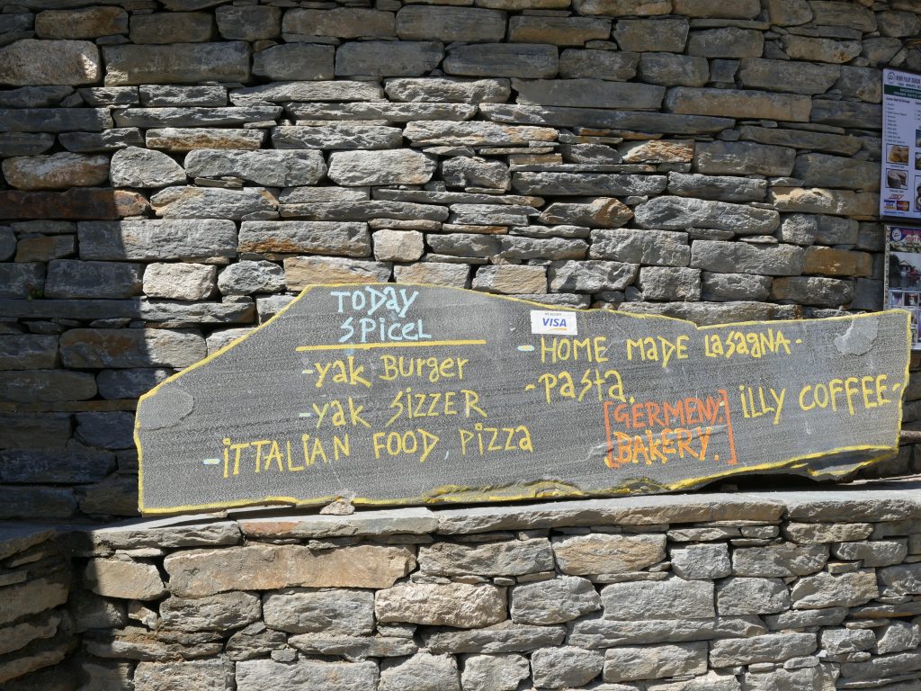 yak burger menu